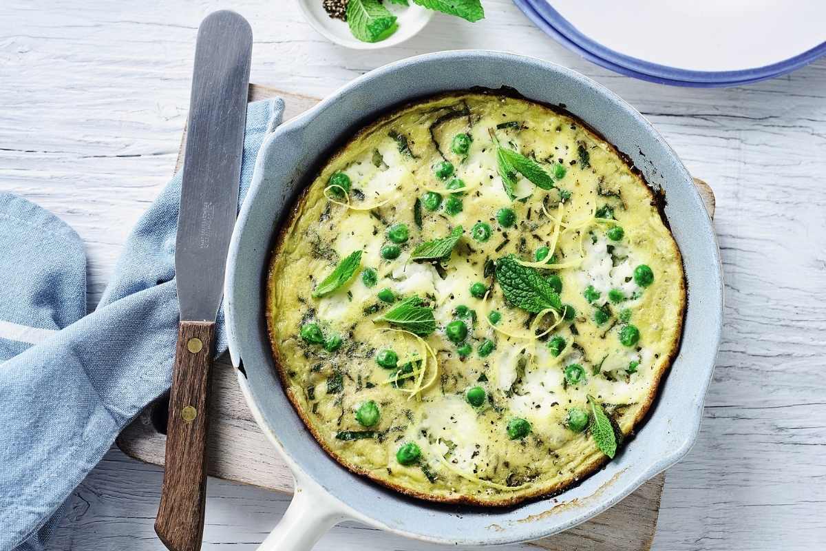 Cottage cheese and mint omelette 