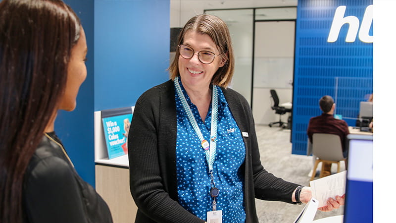 HBF consultant with customer