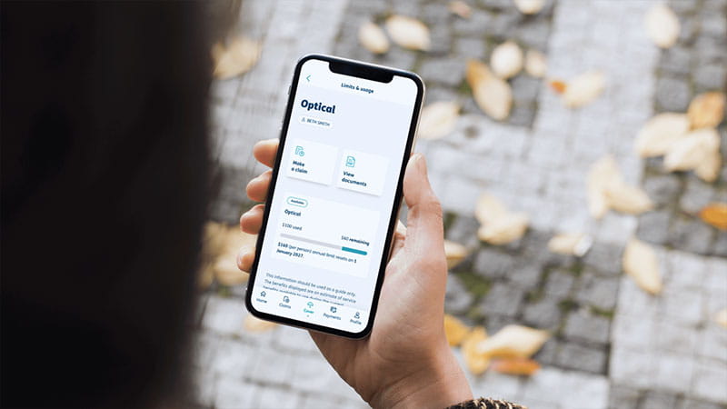 Mobile showing limits and usage