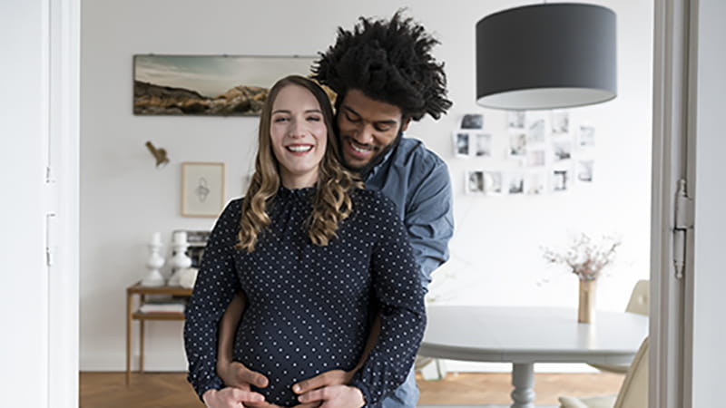 Young pregnant couple