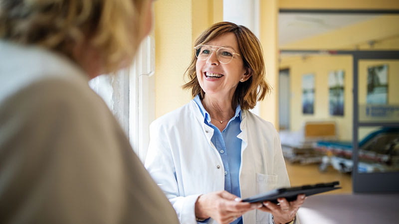 Doctor with patient