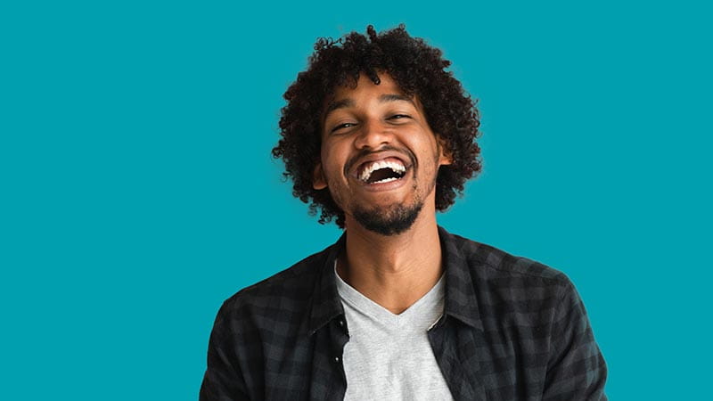 Young man smiling