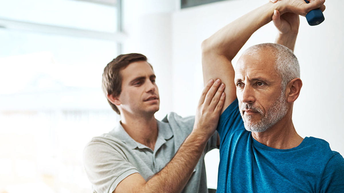 Physio with patient