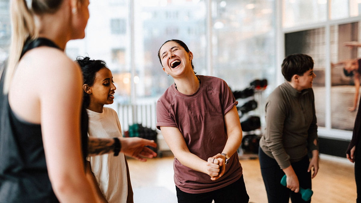 Group of people smiling