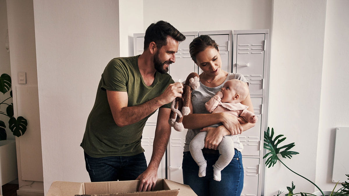 Young couple with baby