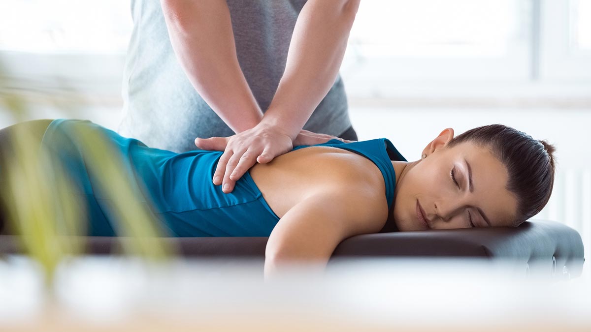 Woman getting a massage