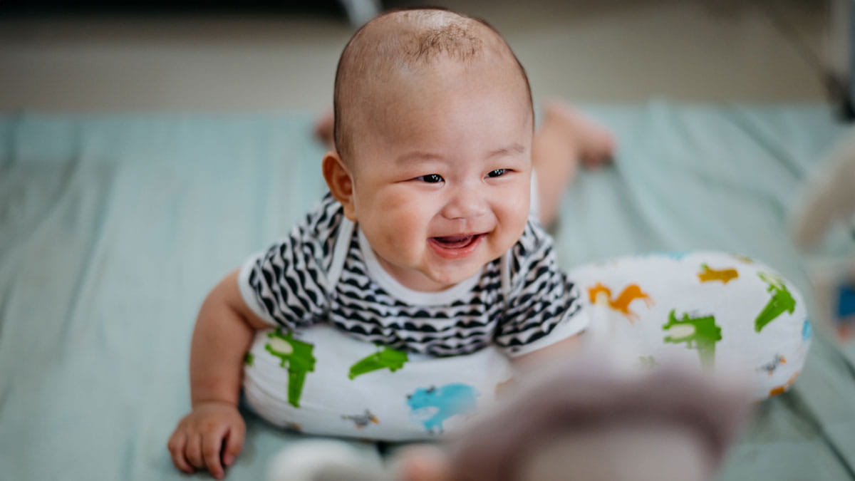 Baby smiling