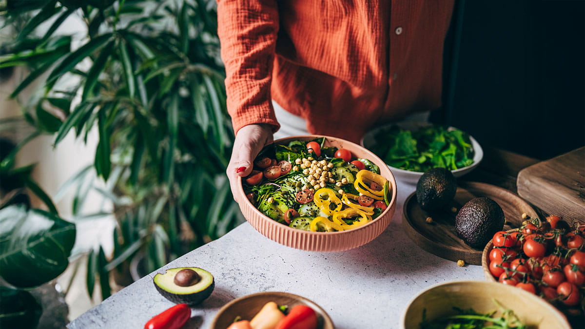 Person serving some food