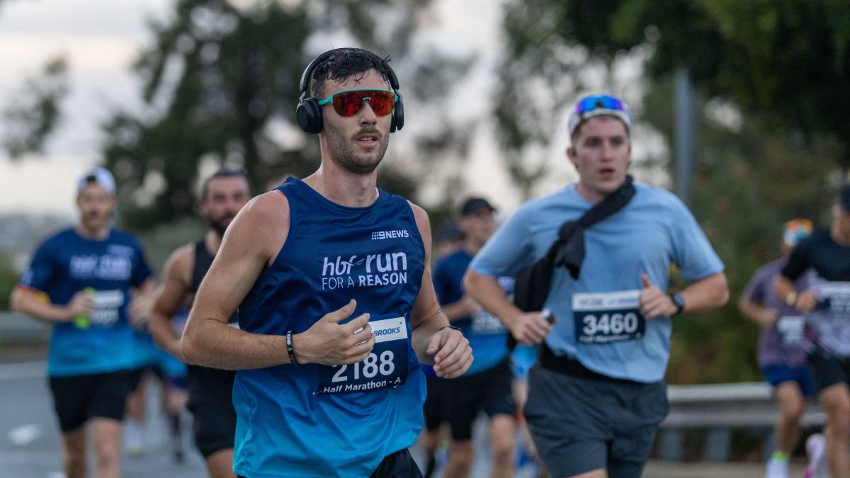 Male participants running in HBF Run for a Reason