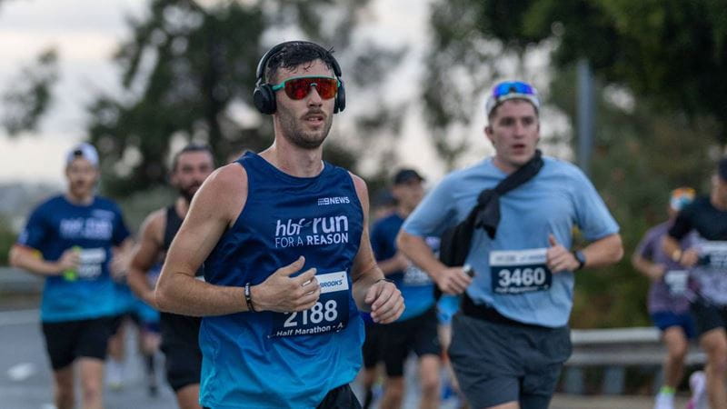 Male participants running in HBF Run for a Reason