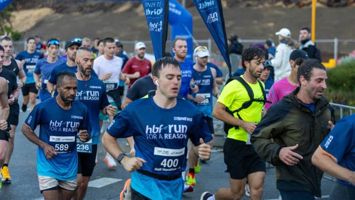 Pacers setting the run speed in the HBF Run for a Reason