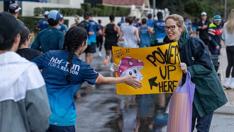 Run for a reason power up sign