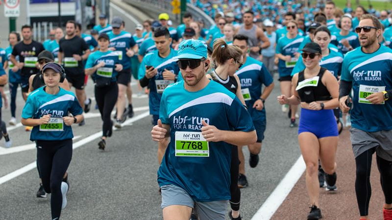 Participants in the HBF Run for a Reason