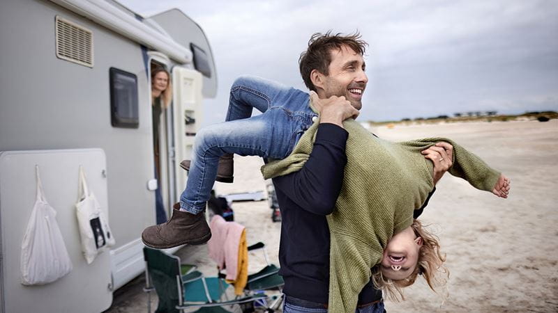 Father playing with child