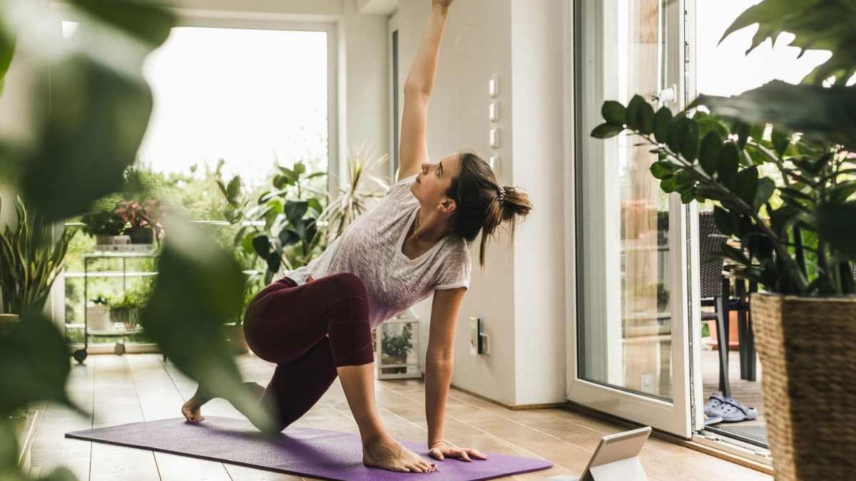 Woman doing yoga