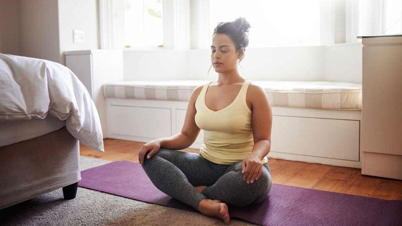 Woman meditating