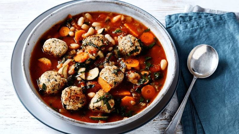 Italian meatball soup