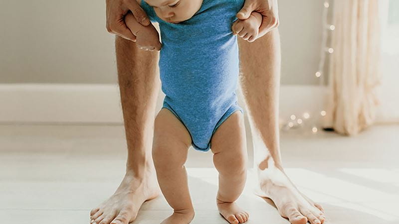 Baby learning to walk
