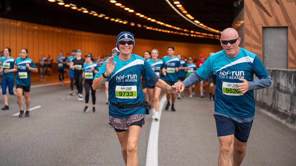 Couple running together