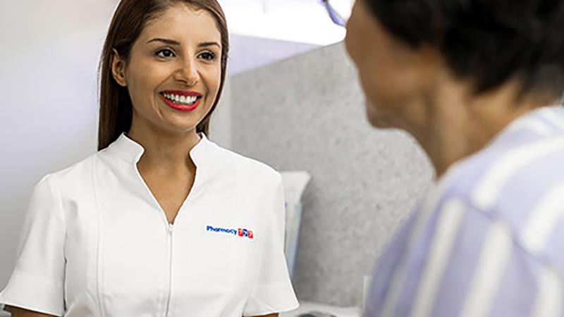 Pharmacy 777 staff serving HBF member