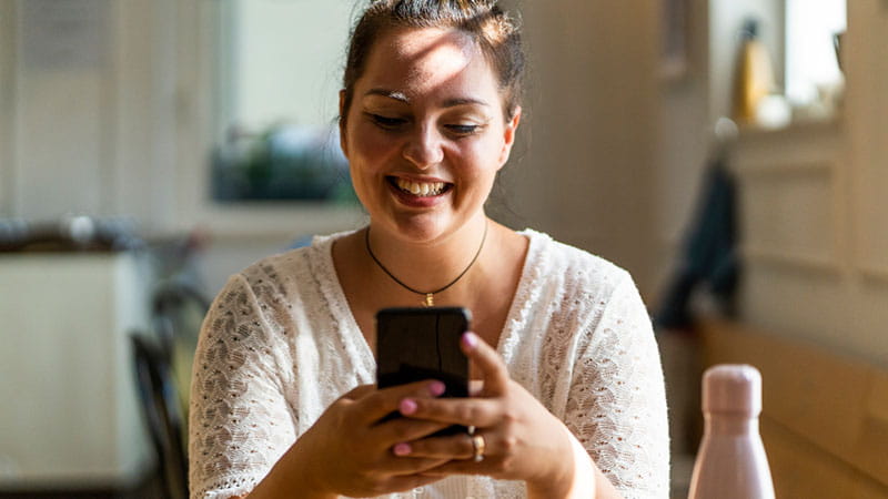 Woman looking on phone