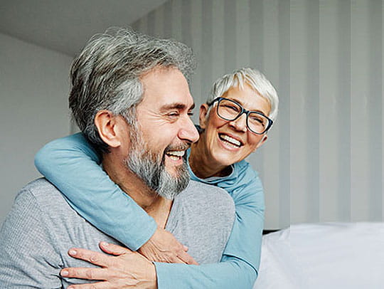 Mature couple  hugging