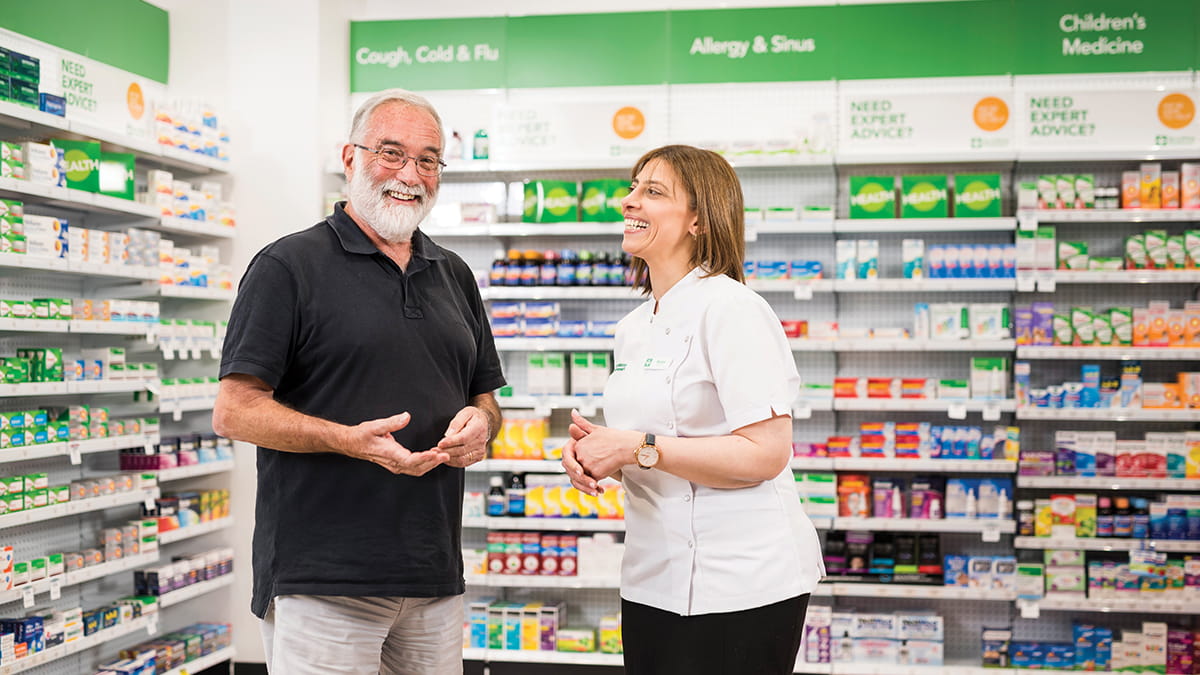 TerryWhite pharmacist with patient