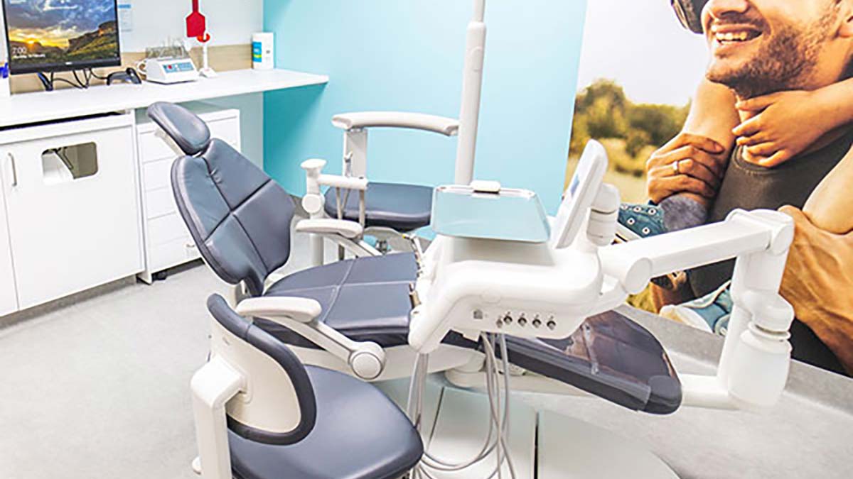Empty dentist chair