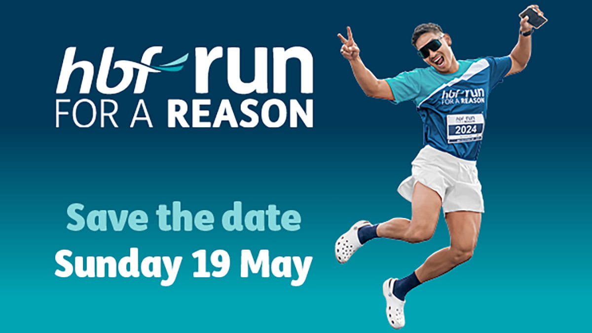 Man participating in HBF Run for a Reason