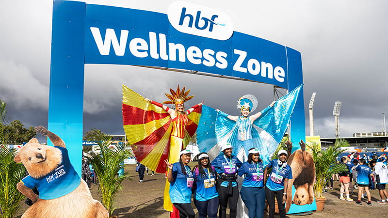 Participants standing outside the Wellness Zone