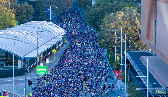 Drone shot from 2024 Run for a Reason event