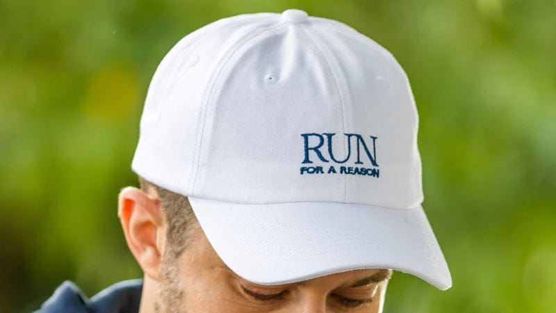 Run for a reason baseball cap white