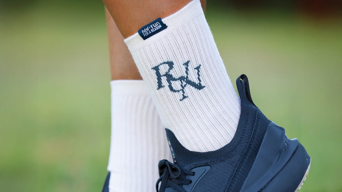 Run for a reason ribbed crew socks