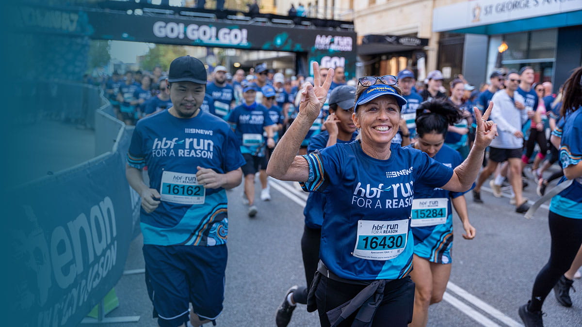 Woman participating in HBF Run for a Reason