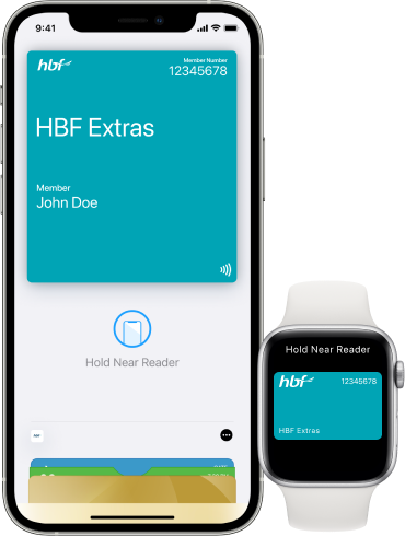 iPhone and Apple watch with digital member cards