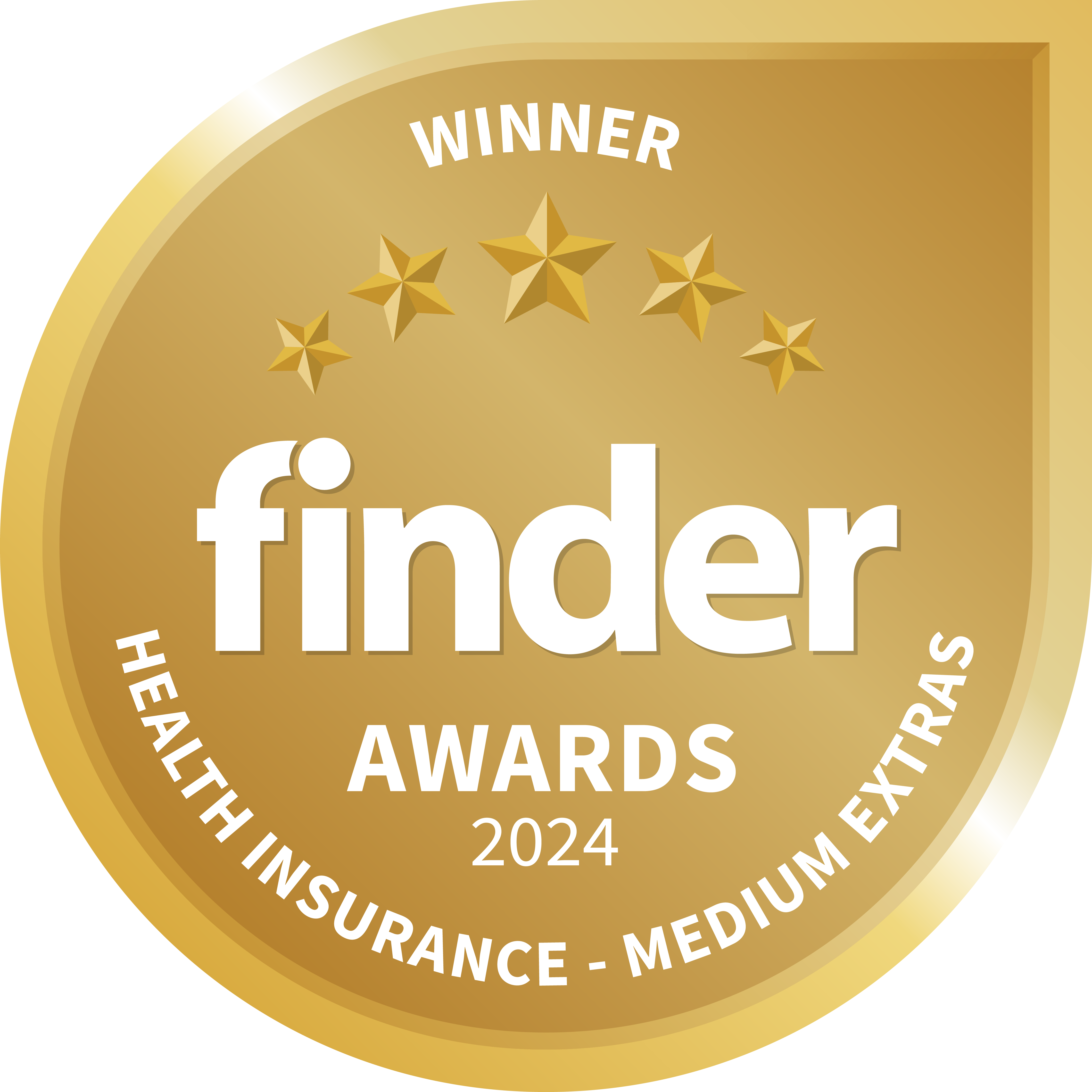 Finder - Best Health Insurance - Medium Extras Award 2023 & 2024