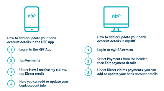 Steps on how to update your bank details