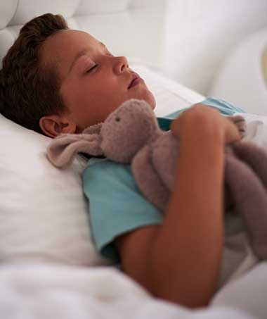 A child with a sleep disorder who may require a tonsillectomy