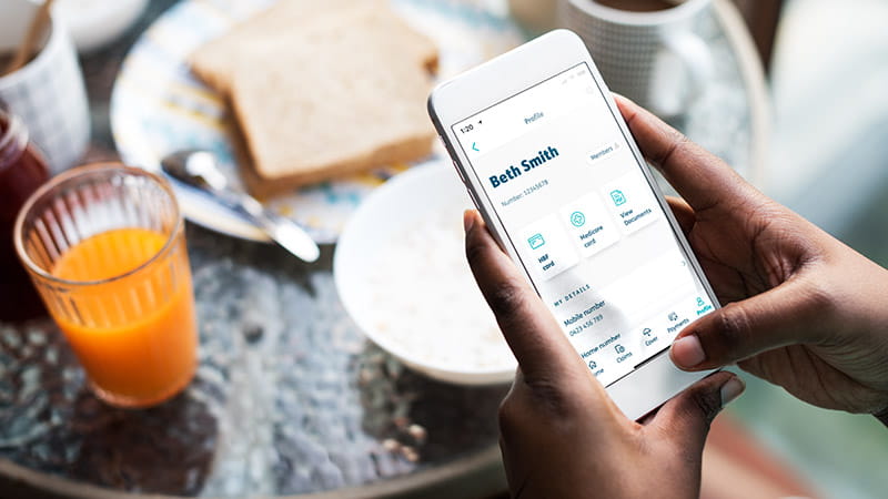 Mobile showing manage details
