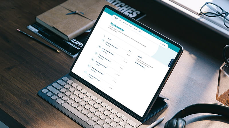 PC showing document downloads