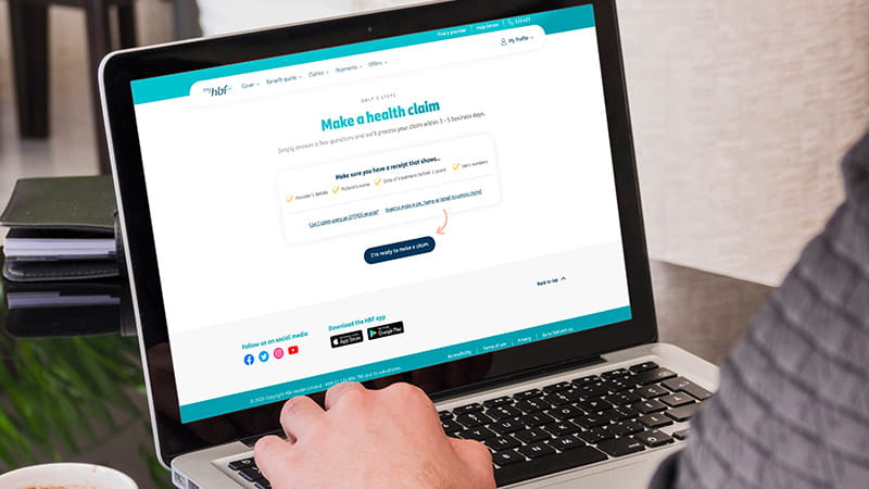 PC showing making a claim