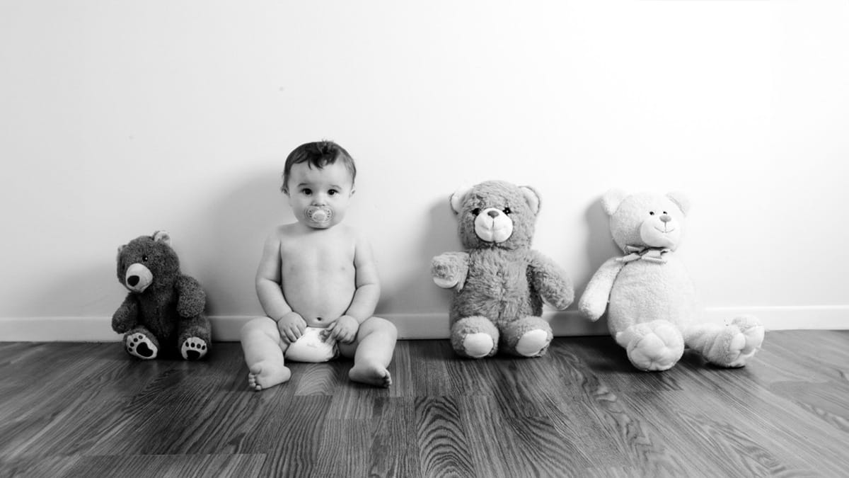 Baby sitting on the floor