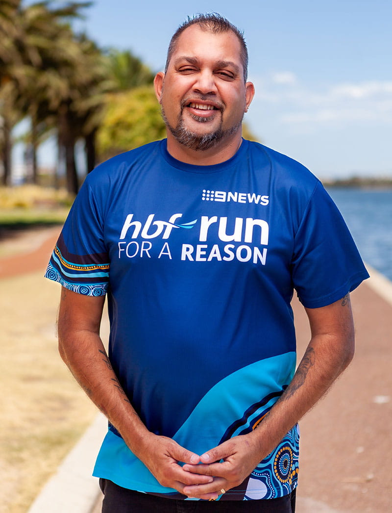 2024 HBF Run for a Reason t-shirt designer Kevin Bynder
