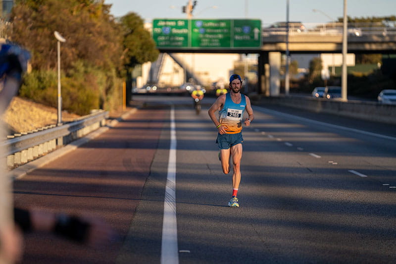 Matt Smith running in Brooks Half Marathon