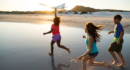 Children playing on beach
