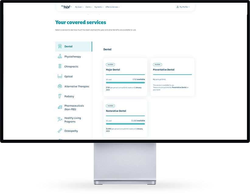 Your covered services page